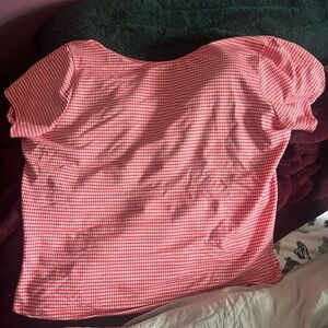 Lisa Says Gah Pink Gingham Top